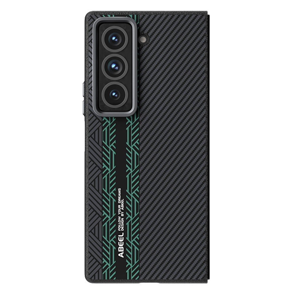 ABEEL For Samsung Galaxy Z Fold Special Magnetic Case PC + Aluminum Alloy + PU Leather Slim Phone Back Cover