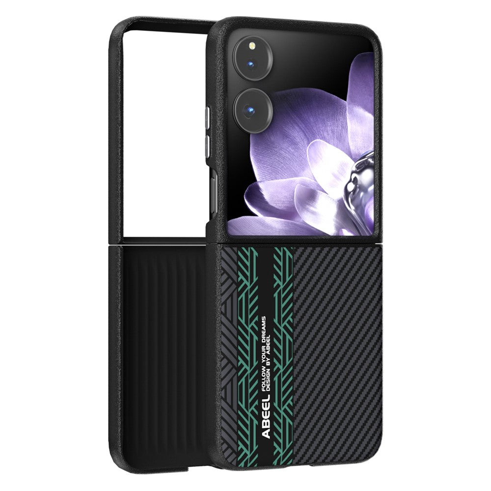 ABEEL For Xiaomi Mix Flip 5G Magnetic Case PC + Aluminum Alloy + PU Leather Slim Phone Back Cover