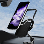 ABEEL For Xiaomi Mix Flip 5G Magnetic Case PC + Aluminum Alloy + PU Leather Slim Phone Back Cover