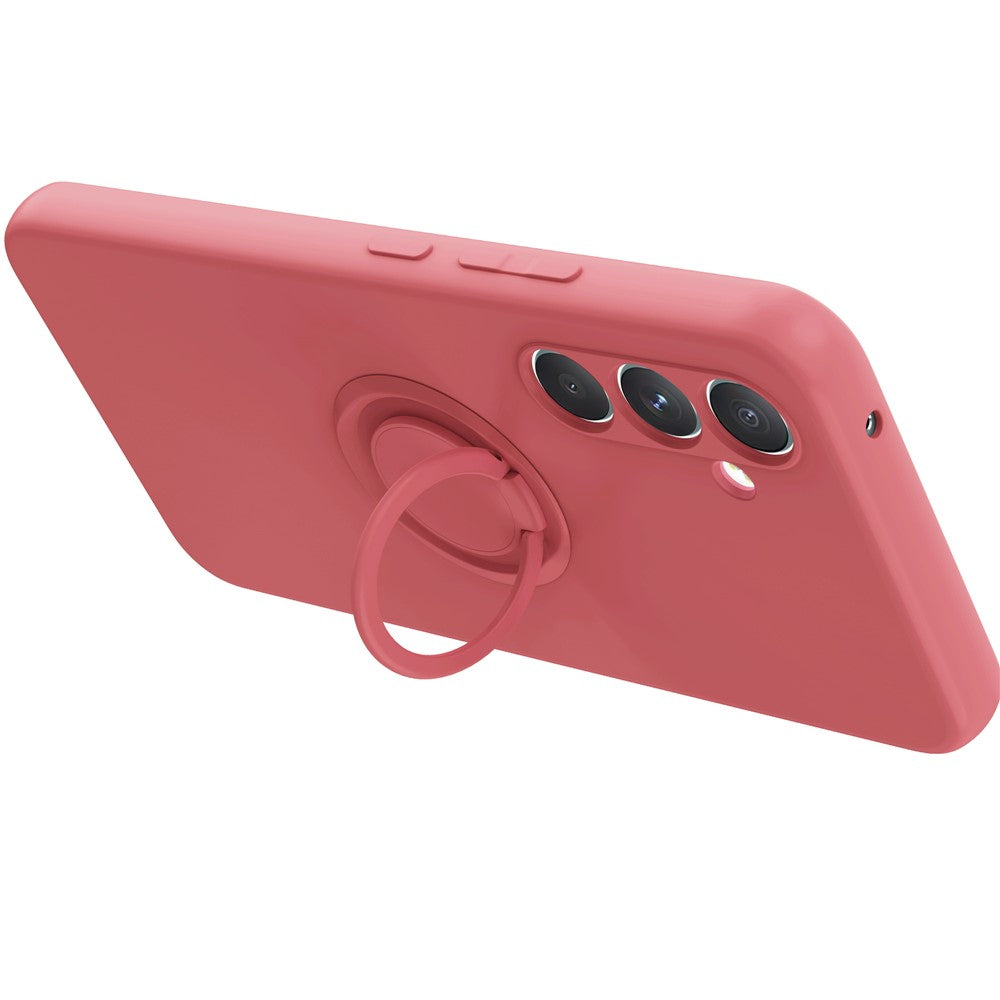 For Samsung Galaxy A56 5G Silicone Case with Strap Ring Kickstand Phone Cover