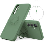 For Samsung Galaxy A56 5G Silicone Case with Strap Ring Kickstand Phone Cover