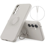 For Samsung Galaxy A56 5G Silicone Case with Strap Ring Kickstand Phone Cover