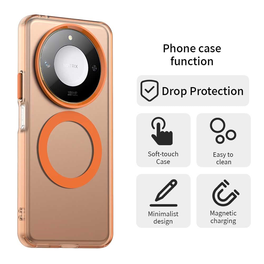 For Honor X60 5G Magnetic Case PC+TPU+PET Anti-Drop Phone Cover
