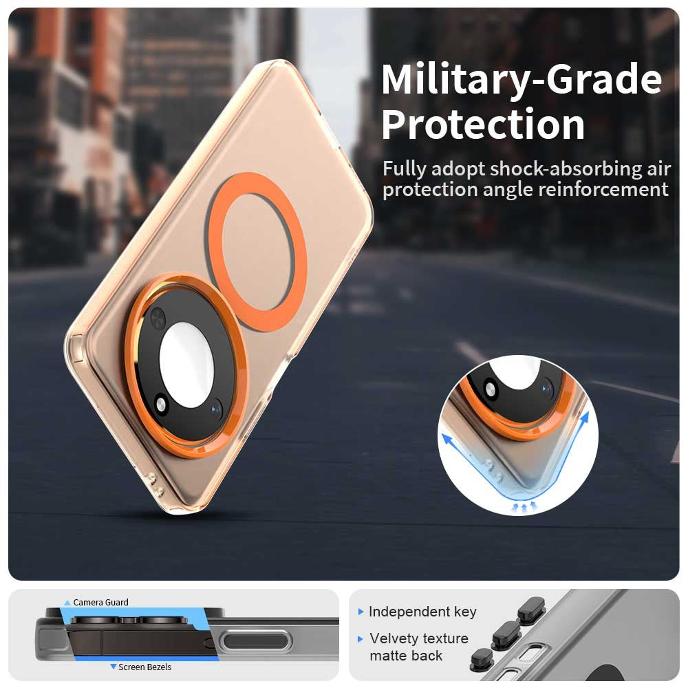 For Honor X60 5G Magnetic Case PC+TPU+PET Anti-Drop Phone Cover