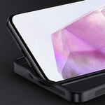 Til Samsung Galaxy A36 5G Etui Træstruktur PU Læderbelagt PC+TPU Telefoncover