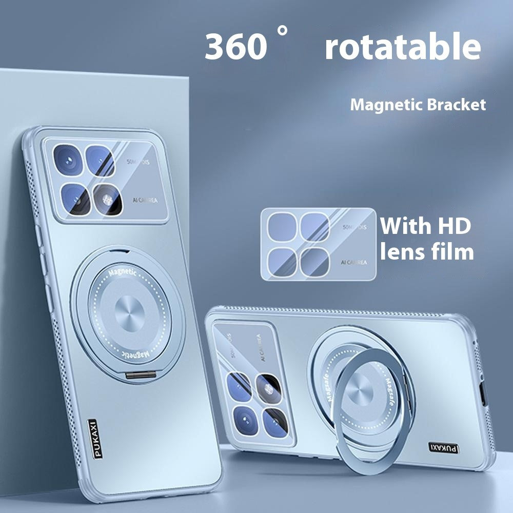 For Xiaomi Redmi K70 Ultra Magnetic Case Kickstand TPU PC Heat Dissipation Phone Cover