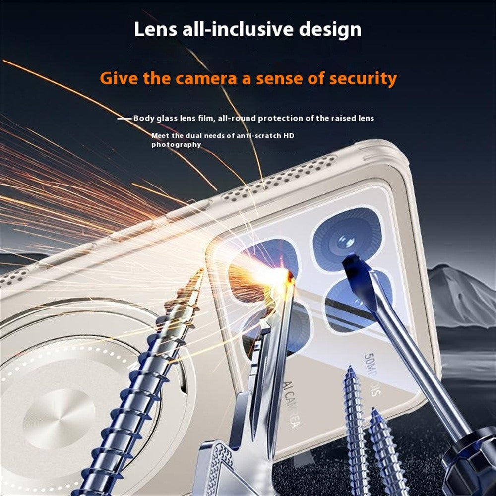 For Xiaomi Redmi K70 Ultra Magnetic Case Kickstand TPU PC Heat Dissipation Phone Cover