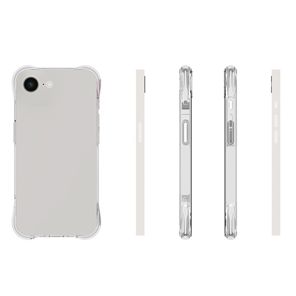 Til iPhone 17e / 16e TPU-telefoncover Skridsikkert transparent mobiltelefoncover