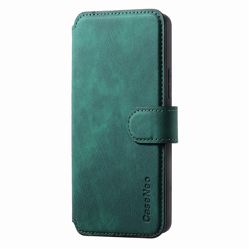 CASENEO MW-03-etui til Samsung Galaxy S24 FE med aftagelig pung, læder+TPU-mobilskal