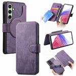 CASENEO MW-03-etui til Samsung Galaxy S24 FE med aftagelig pung, læder+TPU-mobilskal