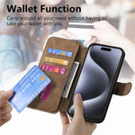 CASENEO MW-03 For iPhone 14 Pro Case with Detachable Wallet Leather+TPU Phone Cover