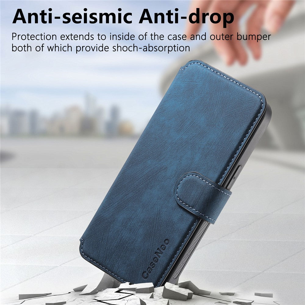 CASENEO MW-03 For iPhone 14 Pro Max Case with Detachable Wallet Leather+TPU Phone Cover