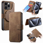 CASENEO MW-03 For iPhone 14 Pro Max Case with Detachable Wallet Leather+TPU Phone Cover