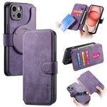 CASENEO MW-03 For iPhone 14 Plus Case with Detachable Wallet Leather+TPU Phone Cover