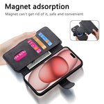 CASENEO MW-03 For iPhone 15 Plus Case with Detachable Wallet Leather+TPU Phone Cover