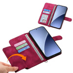 For Xiaomi 15 Pro Case Flower Pattern PU Leather Wallet Phone Cover with Strap