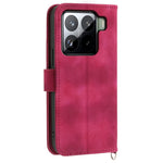For Xiaomi 15 Pro Case Flower Pattern PU Leather Wallet Phone Cover with Strap