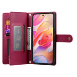 DF-011 For Samsung Galaxy A56 5G Case Zipper Pocket Wallet Leather Phone Cover with Straps