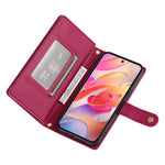 DF-011 For Samsung Galaxy A56 5G Case Zipper Pocket Wallet Leather Phone Cover with Straps