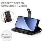 DF-011 For Xiaomi 15 Pro Case Zipper Pocket Wallet Leather Phone Cover with Straps