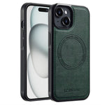 LC.IMEEKE For iPhone 14 Plus Magnetic Case Compatible with MagSafe Leather TPU Back Cover