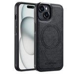 LC.IMEEKE For iPhone 13 Magnetic Case Compatible with MagSafe Leather TPU Back Cover