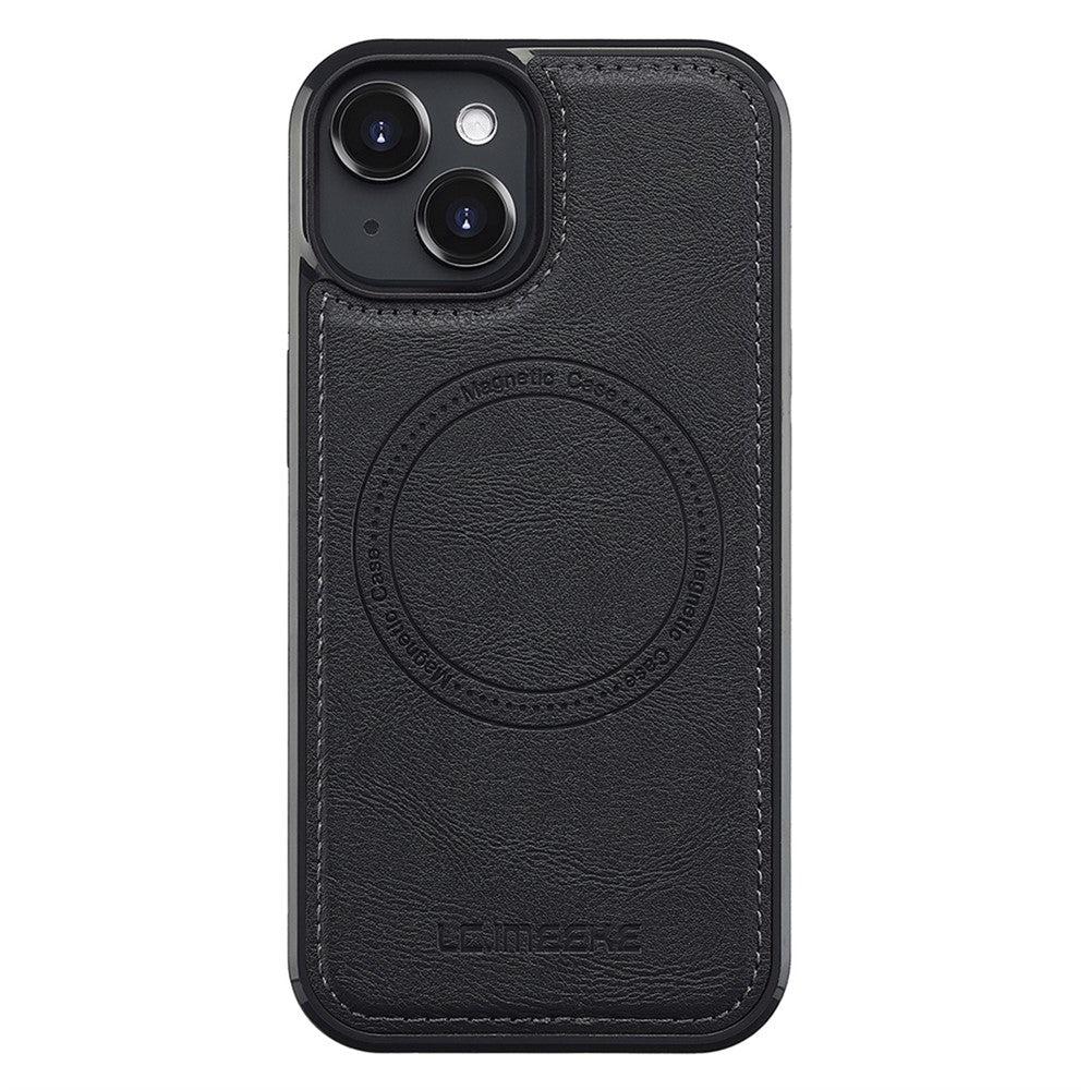 LC.IMEEKE For iPhone 13 Magnetic Case Compatible with MagSafe Leather TPU Back Cover