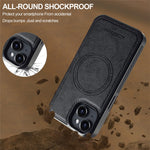 LC.IMEEKE For iPhone 13 Magnetic Case Compatible with MagSafe Leather TPU Back Cover