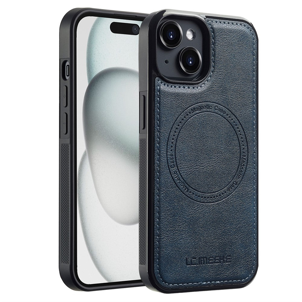 LC.IMEEKE For iPhone 13 Magnetic Case Compatible with MagSafe Leather TPU Back Cover