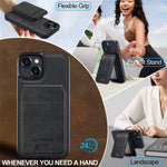 LC.IMEEKE L3 For iPhone 13 mini Magnetic Case Detachable Card Holder Leather TPU Mobile Cover