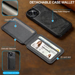 LC.IMEEKE L3 For iPhone 13 mini Magnetic Case Detachable Card Holder Leather TPU Mobile Cover