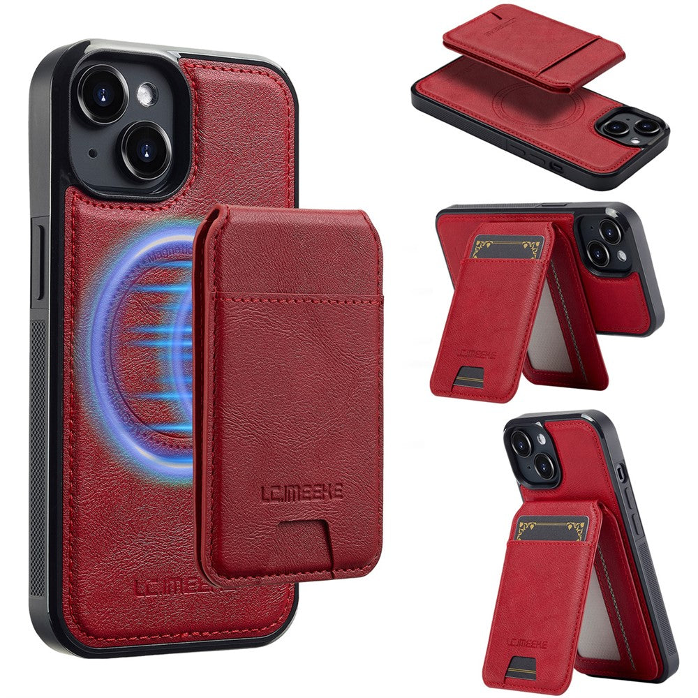 LC.IMEEKE L3 For iPhone 13 mini Magnetic Case Detachable Card Holder Leather TPU Mobile Cover