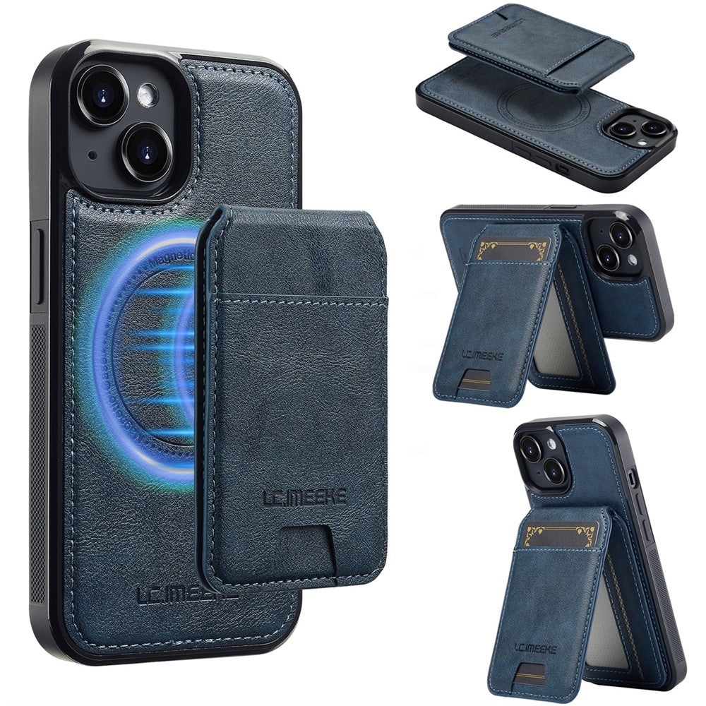 LC.IMEEKE L3 For iPhone 13 mini Magnetic Case Detachable Card Holder Leather TPU Mobile Cover