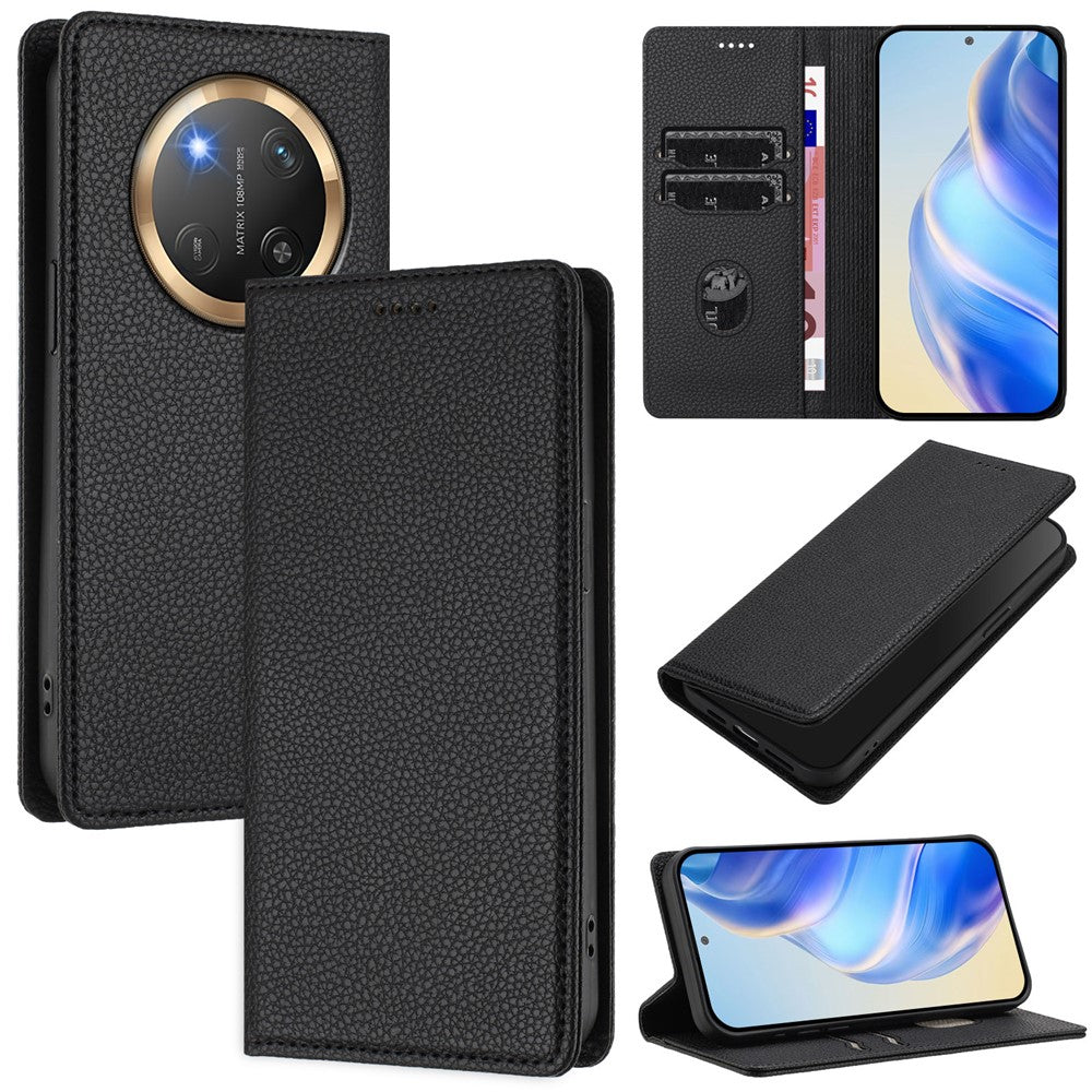 For Honor Magic7 Lite 5G / X9c 5G / X60 Pro 5G Wallet Case RFID Blocking Litchi Texture Leather Mobile Cover