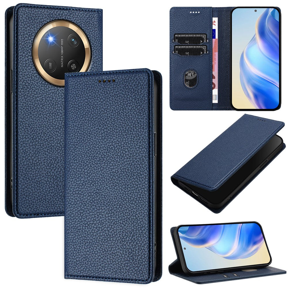 For Honor Magic7 Lite 5G / X9c 5G / X60 Pro 5G Wallet Case RFID Blocking Litchi Texture Leather Mobile Cover