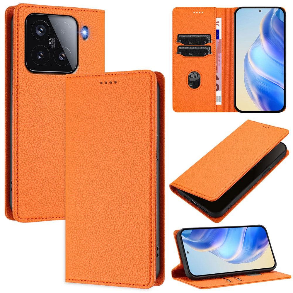 For Xiaomi 15 Wallet Case RFID Blocking Litchi Texture Leather Mobile Cover