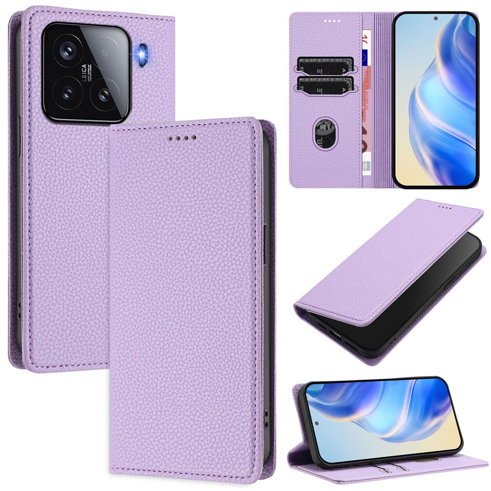 For Xiaomi 15 Wallet Case RFID Blocking Litchi Texture Leather Mobile Cover
