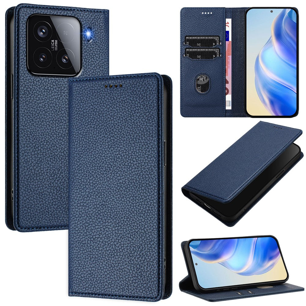 For Xiaomi 15 Wallet Case RFID Blocking Litchi Texture Leather Mobile Cover