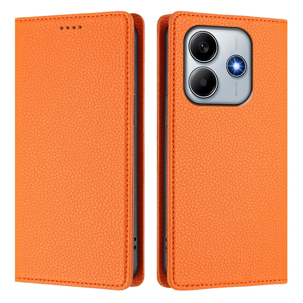 For Xiaomi Redmi Note 14 5G Wallet Case RFID Blocking Litchi Texture Leather Mobile Cover