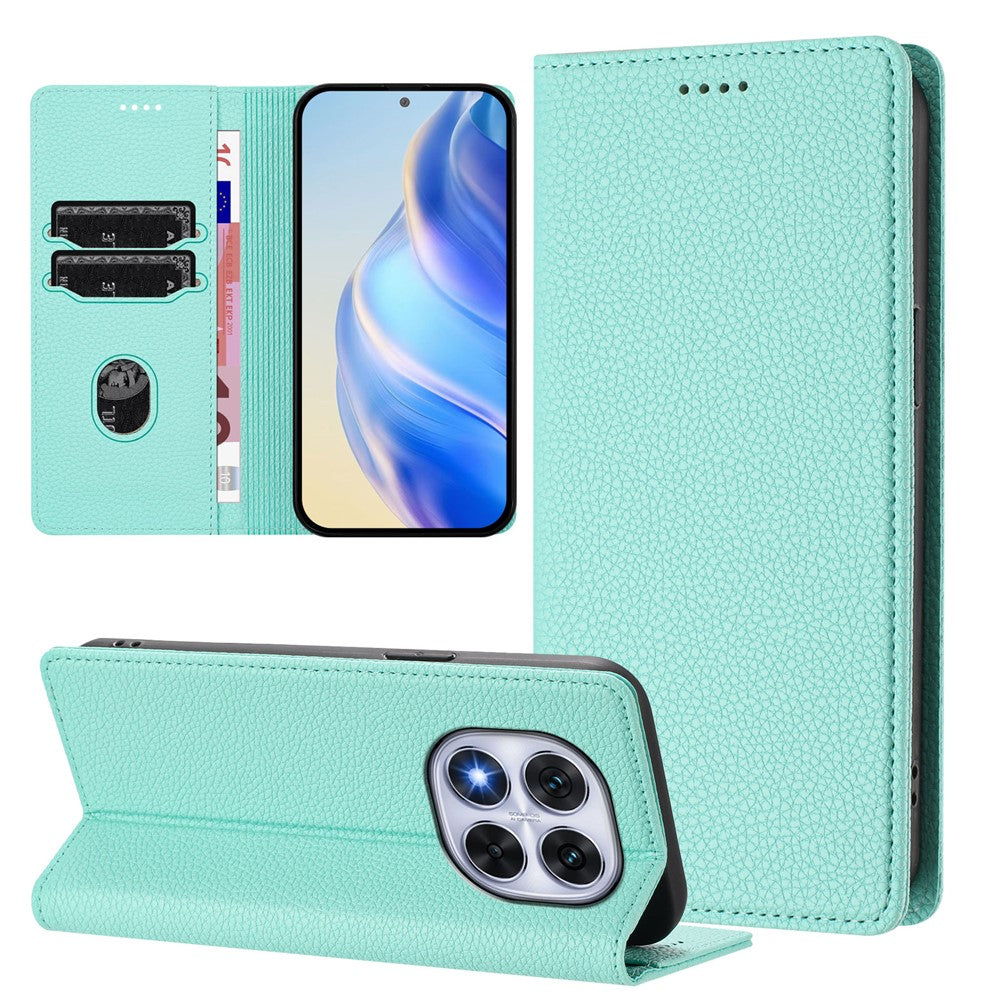 For Xiaomi Redmi Note 14 Pro+ 5G / Note 14 Pro 5G / Poco X7 5G Wallet Case RFID Blocking Litchi Texture Leather Mobile Cover