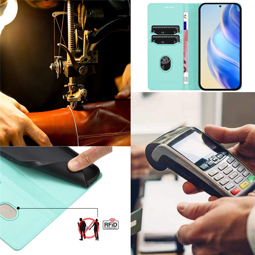 For Xiaomi Redmi Note 14 Pro+ 5G / Note 14 Pro 5G / Poco X7 5G Wallet Case RFID Blocking Litchi Texture Leather Mobile Cover