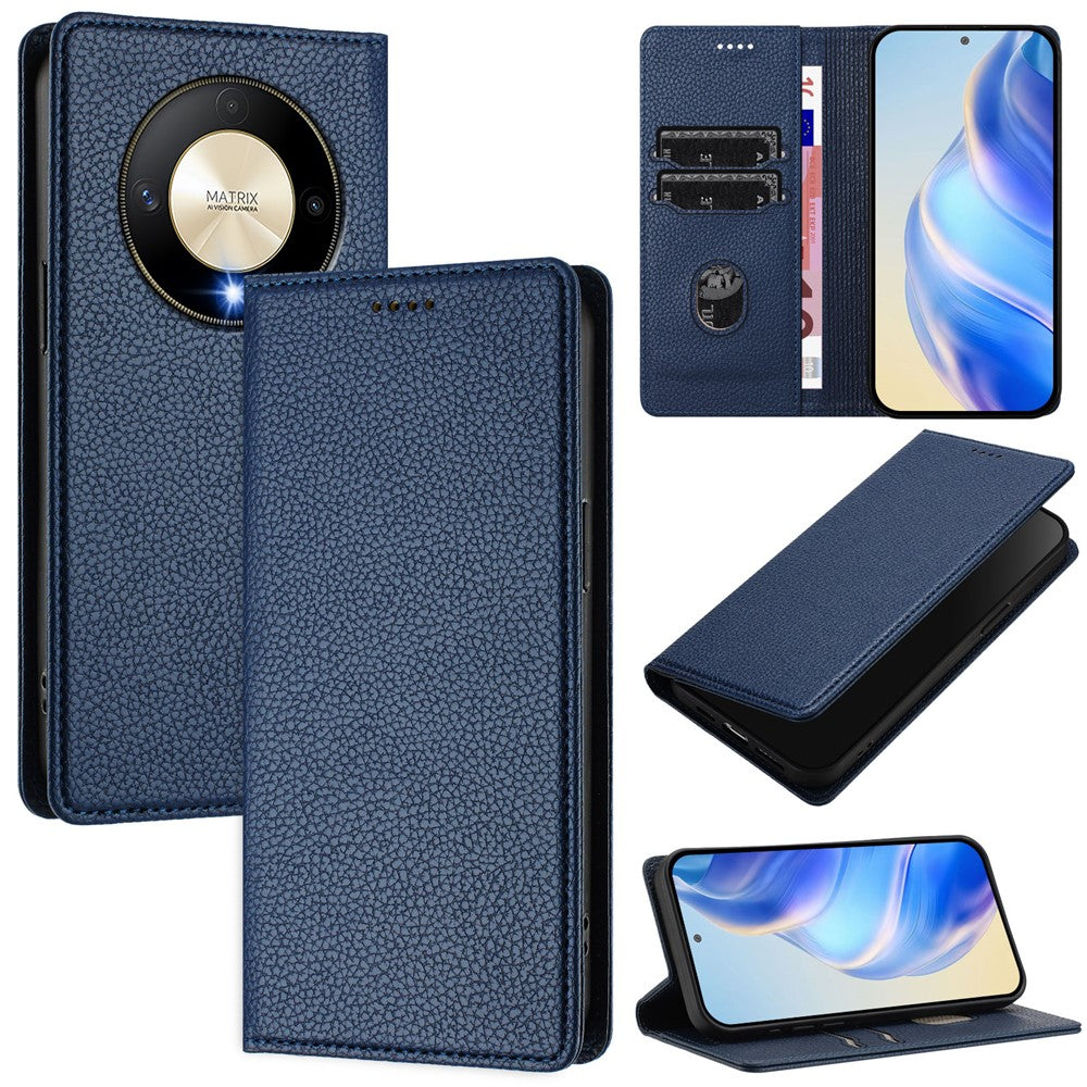 For Honor X50 5G / Honor X9b 5G Wallet Case RFID Blocking Litchi Texture Leather Mobile Cover
