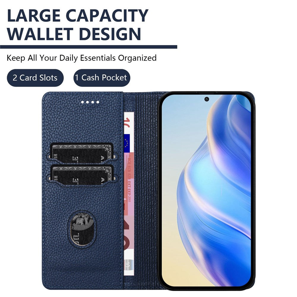 For Honor X50 5G / Honor X9b 5G Wallet Case RFID Blocking Litchi Texture Leather Mobile Cover