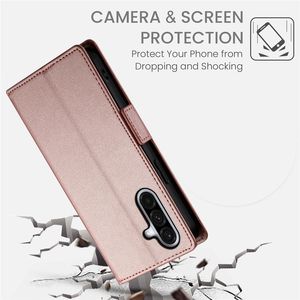 DF-010 For Samsung Galaxy A56 5G Stand Case PU Leather Wallet Phone Cover