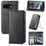 Til Google Pixel 9a Cover Kalvetekstur PU Læder Telefoncover med Pung