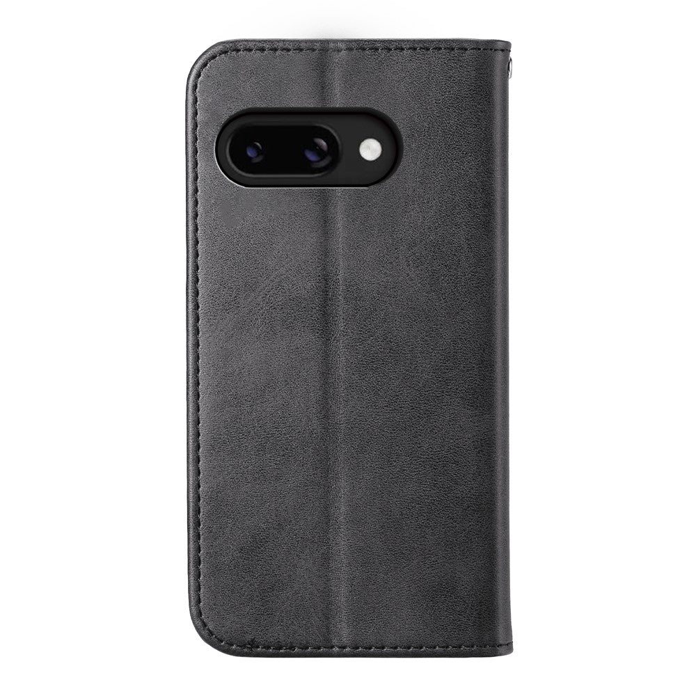 Til Google Pixel 9a Cover Kalvetekstur PU Læder Telefoncover med Pung