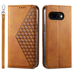 Til Google Pixel 9a Cover Kalvetekstur PU Læder Telefoncover med Pung