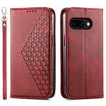 Til Google Pixel 9a Cover Kalvetekstur PU Læder Telefoncover med Pung