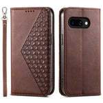 Til Google Pixel 9a Cover Kalvetekstur PU Læder Telefoncover med Pung