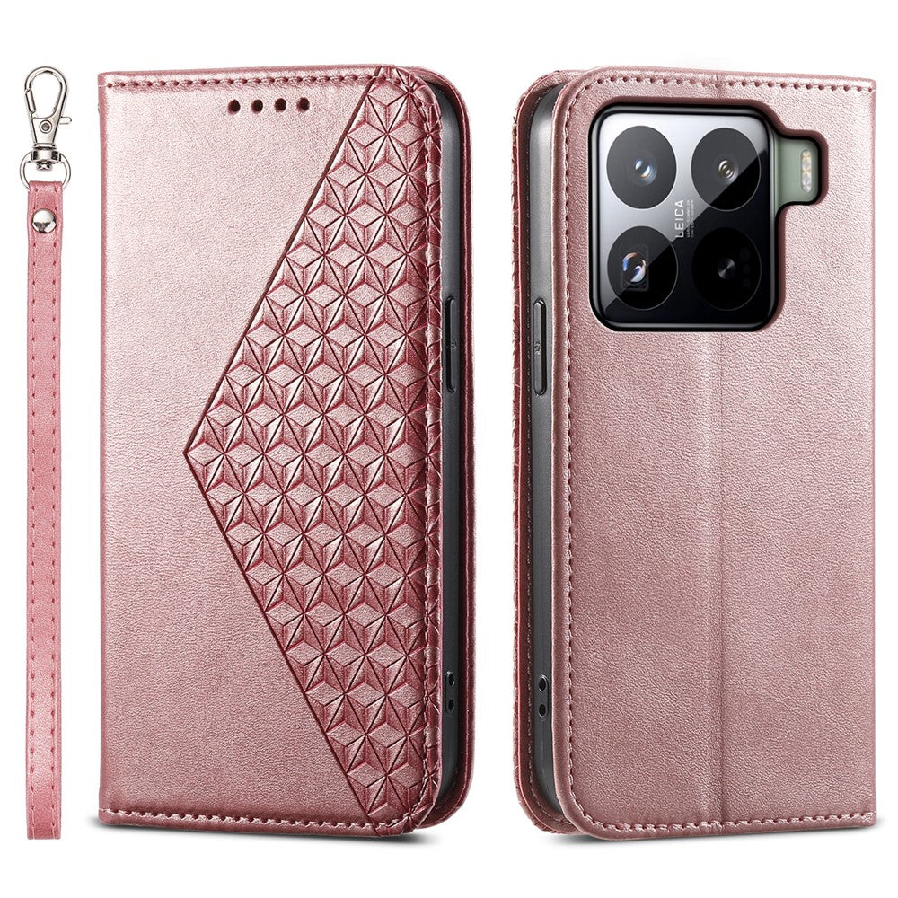 For Xiaomi 15 Pro Case Calf Texture PU Leather Phone Cover with Wallet
